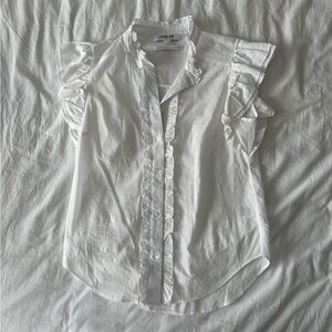 CHRLDR White Ruffle Sleeve Blouse